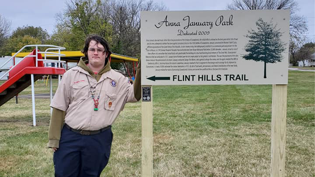 Scout Restores Local Playground